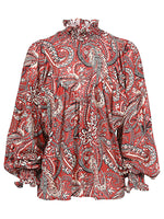 Red Paisley Print Shirt 1
