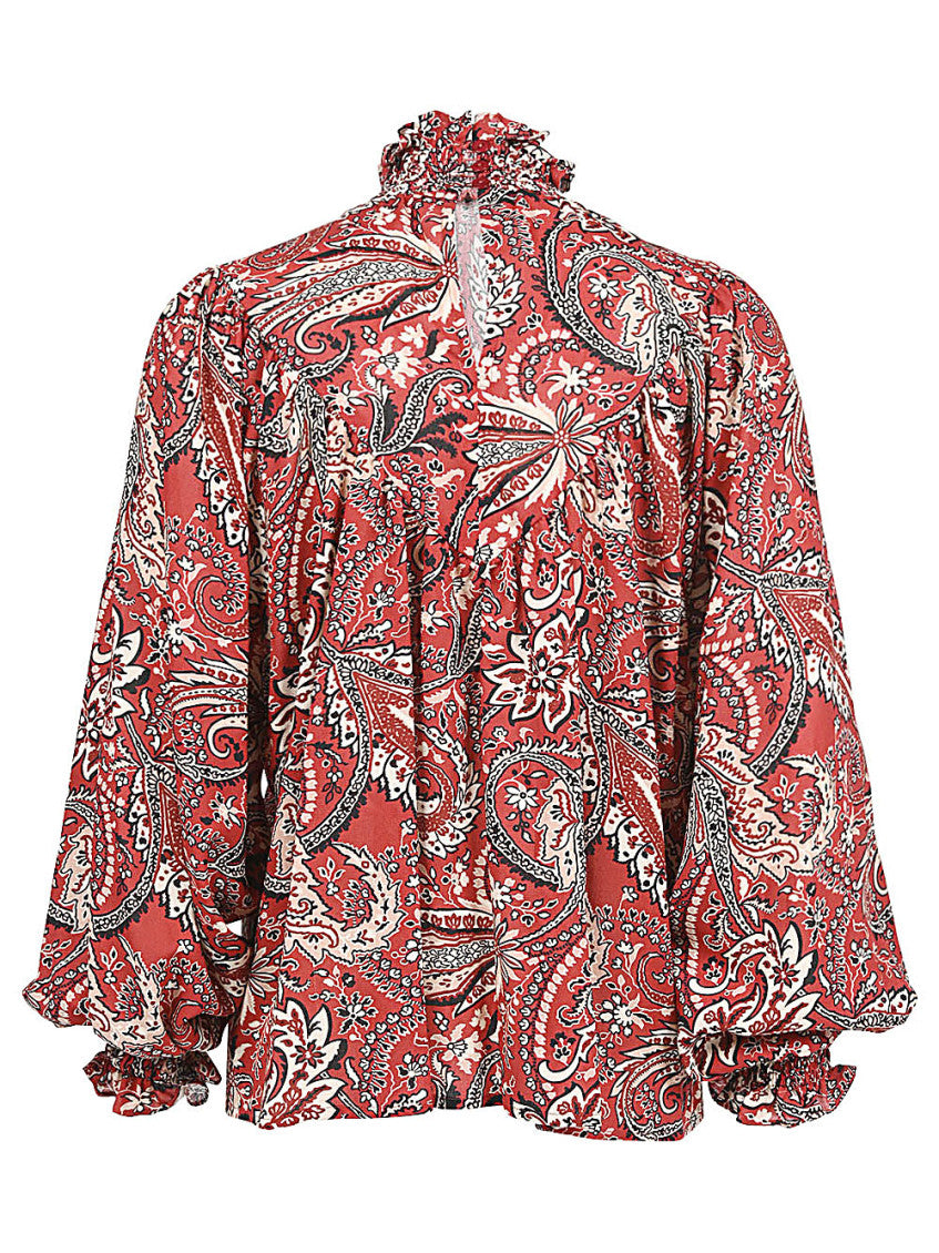 Red Paisley Print Shirt 2
