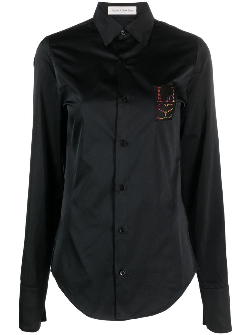 Black Logo Denim Shirt 1