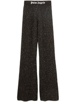 Black Black Logo Print Knitted Trousers 1