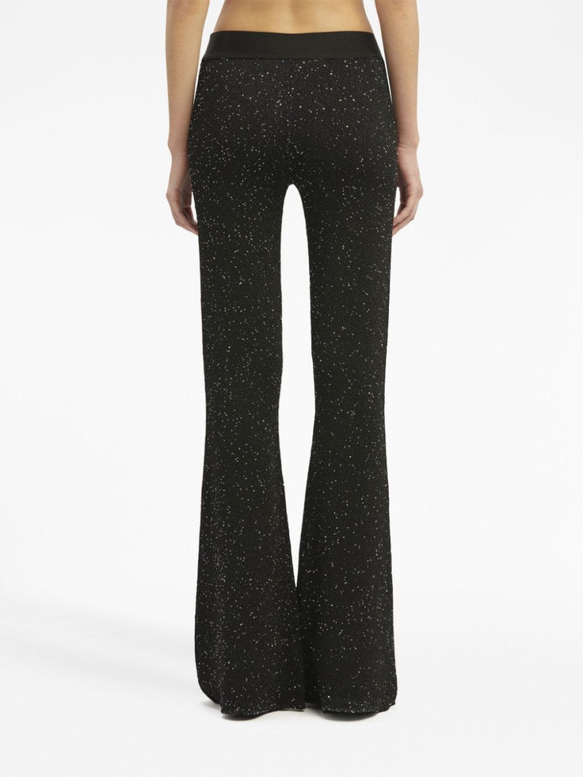 Black Black Logo Print Knitted Trousers 6