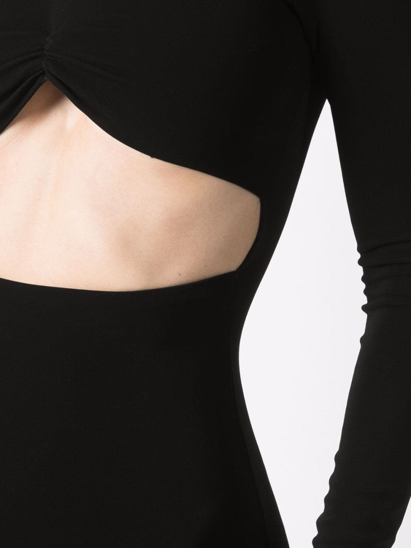 Black Cut-out Pencil Midi Dress 6