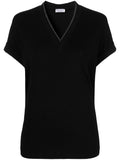 Black V-neck Top 1