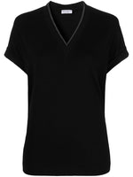 Black V-neck Top 1