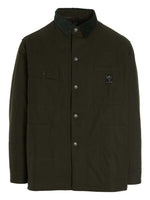 Dark Green Coverall Quilted Jacket 1