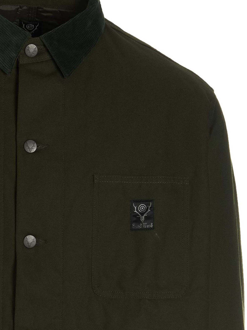 Dark Green Coverall Quilted Jacket 3