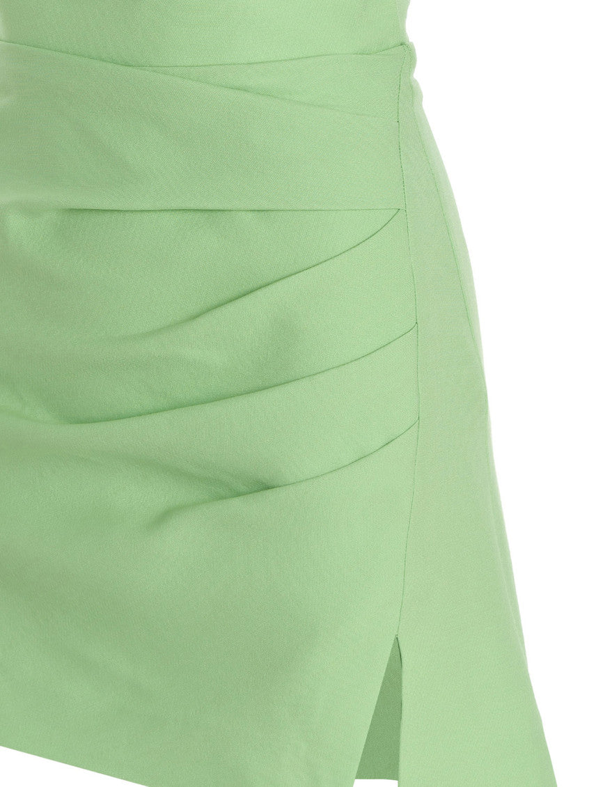Green Asymmetric dress 4