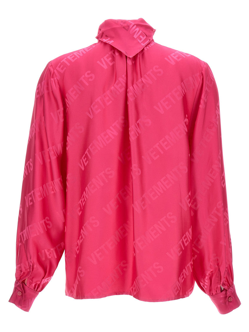 Fuchsia Monogram Logo Blouse 2