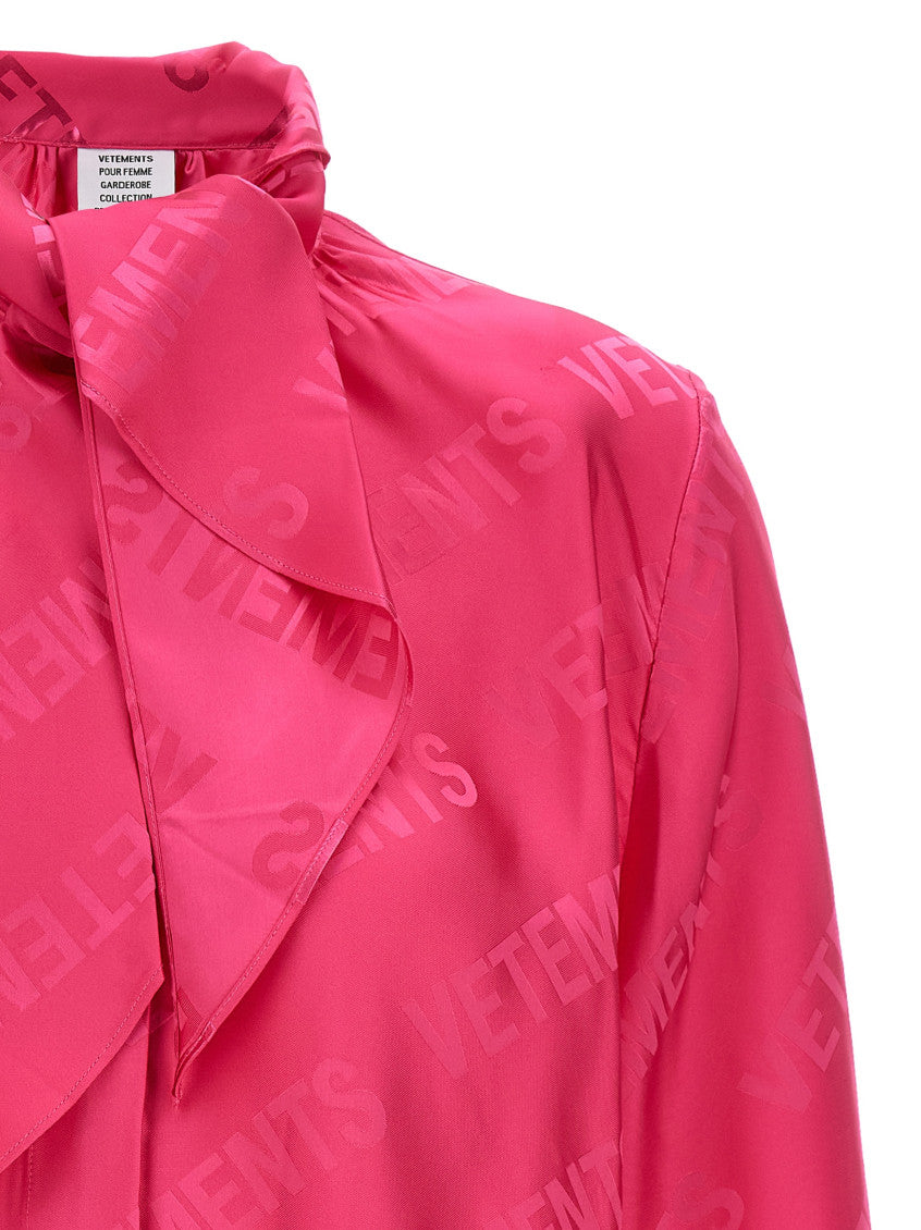 Fuchsia Monogram Logo Blouse 3