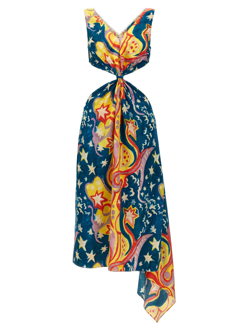 Multicolor No Vacancy Inn capsule High Summer long dress 1