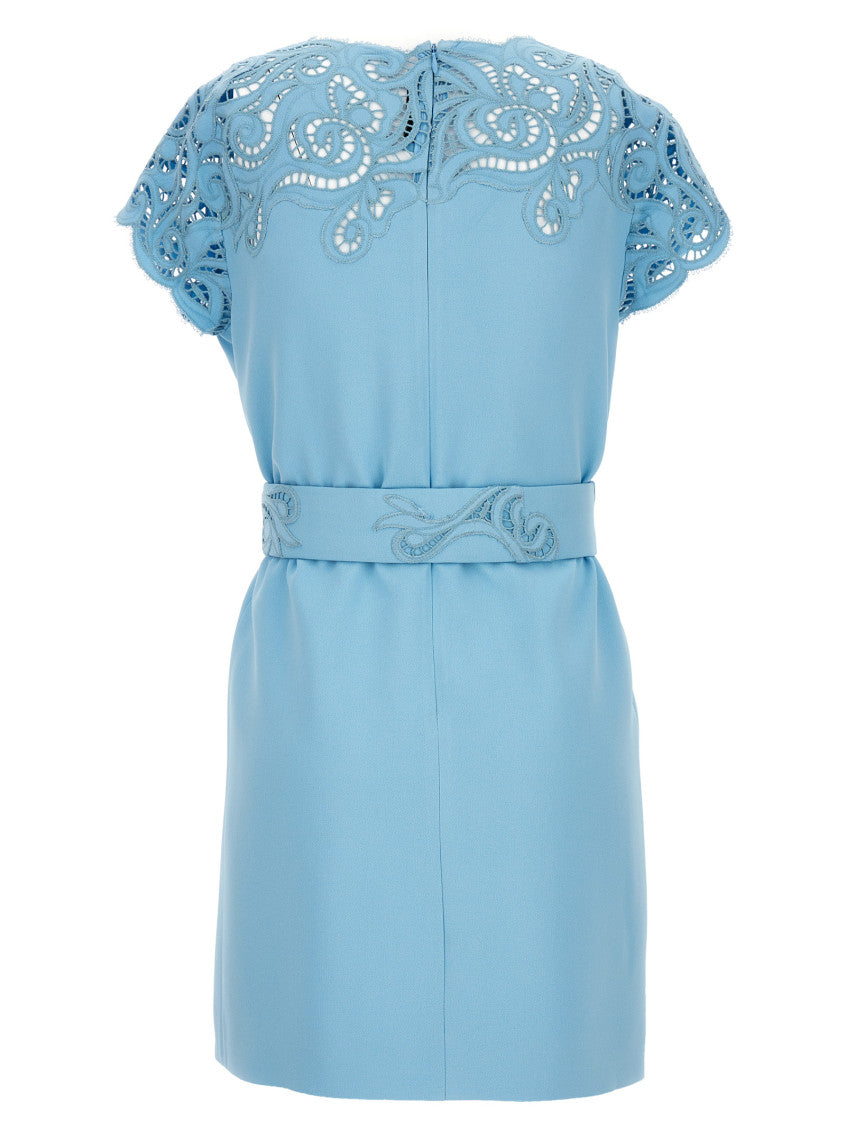 Light Blue Abito pizzo 2