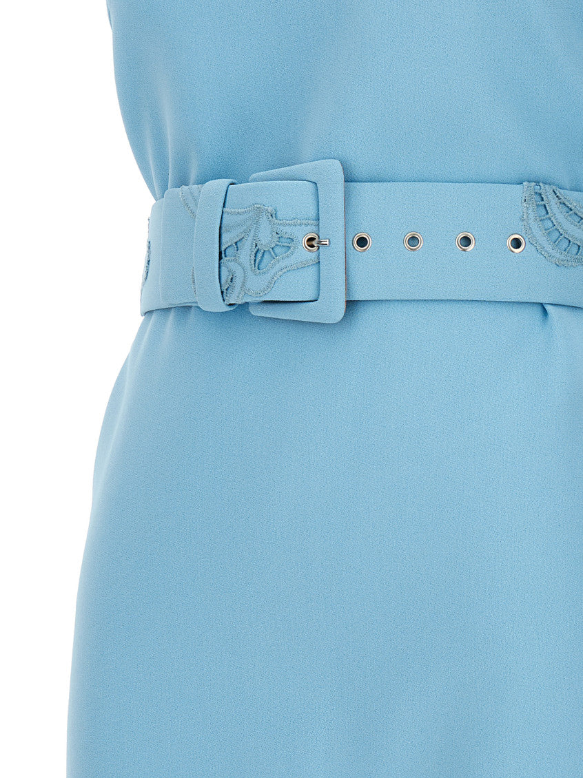 Light Blue Abito pizzo 4