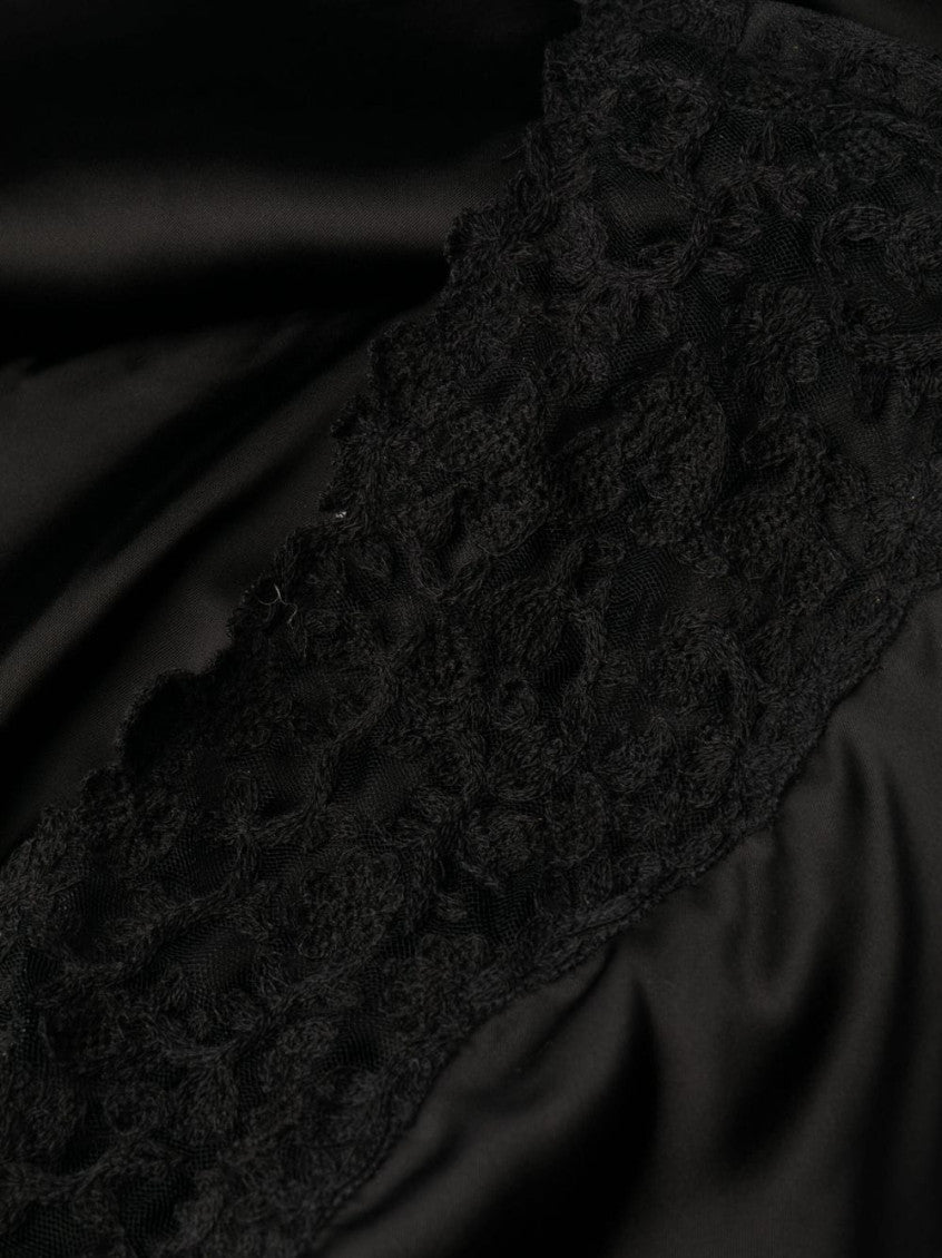 Black Floral Embroidery Mini Dress 2