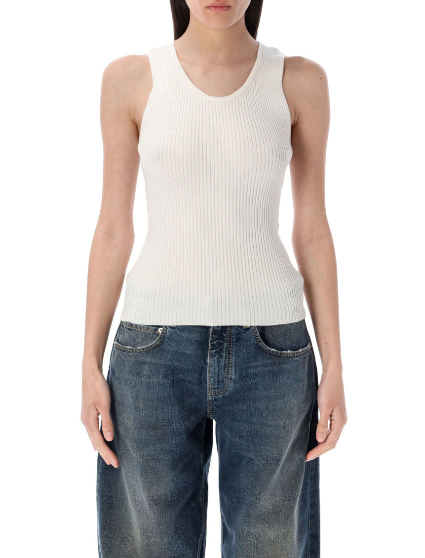 White Sleeveless Tank Top 1