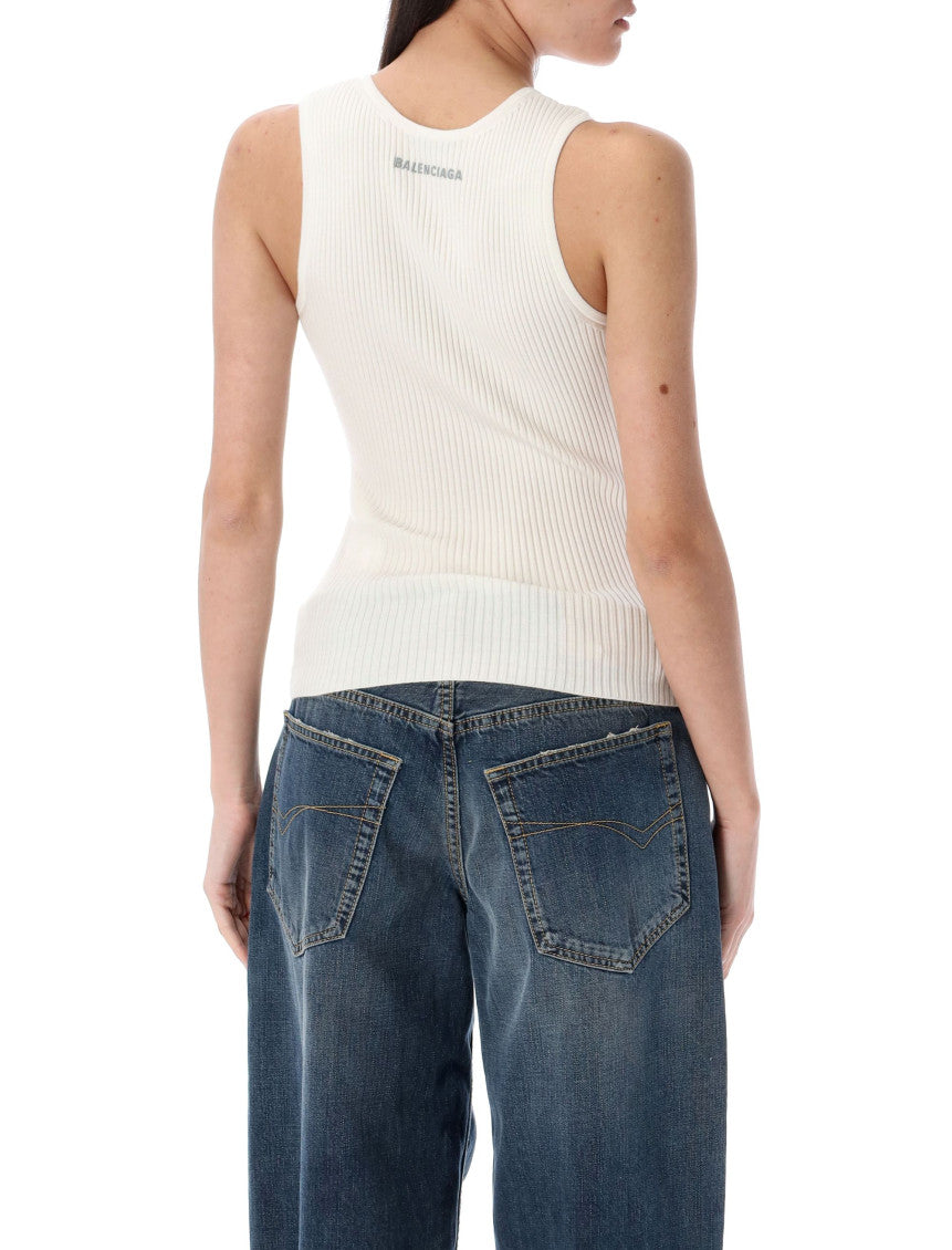 White Sleeveless Tank Top 2