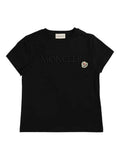 Girls Black Cotton T-Shirt 1
