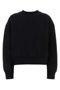 Black Crew Neck Cotton Sweatshirt 1