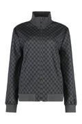 Black Turtle Neck Printed Jacket 1
