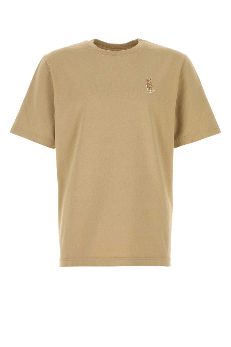 Beige Crew Neck T-Shirt 1