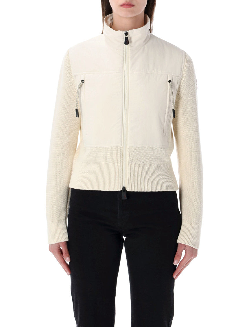 White Turtle Neck Full Sleeves Cardigan 1