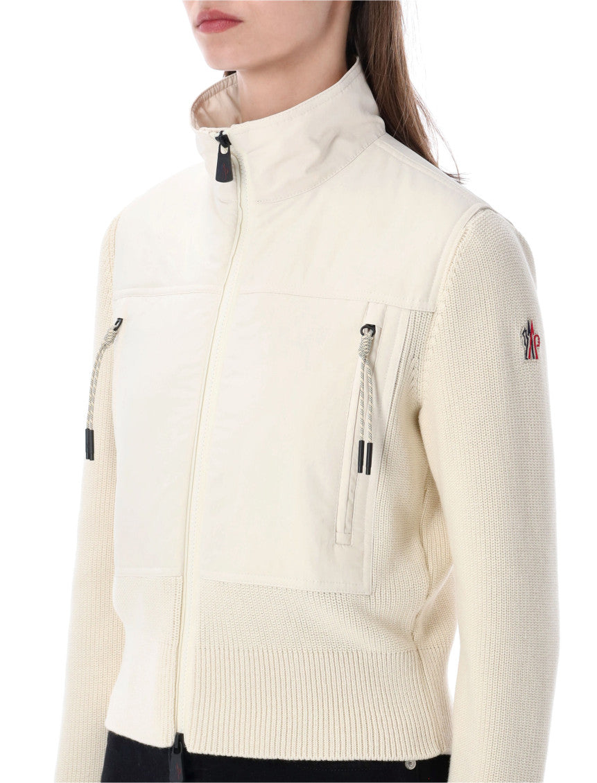 White Turtle Neck Full Sleeves Cardigan 3