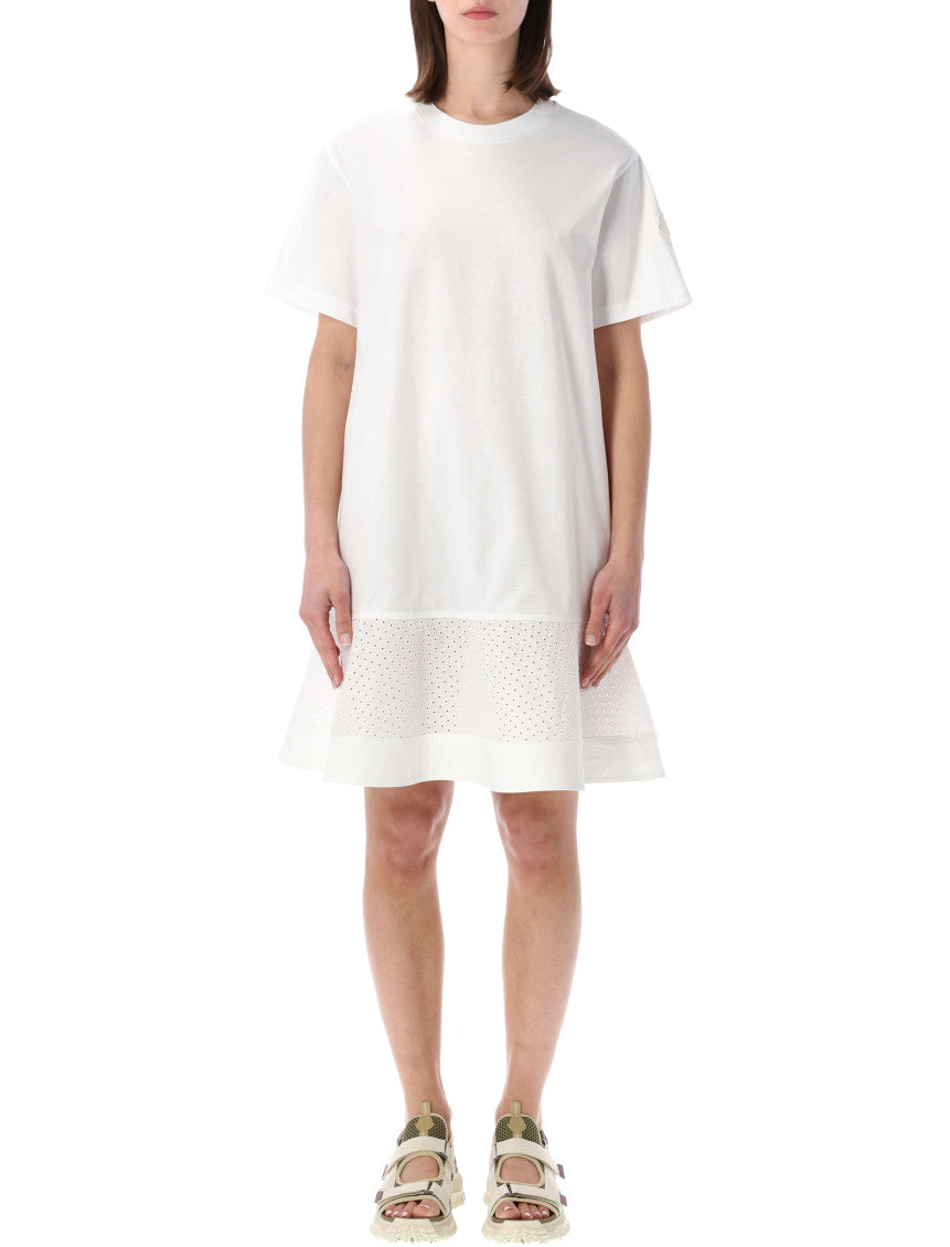 White Crew Neck Mini Dress 1