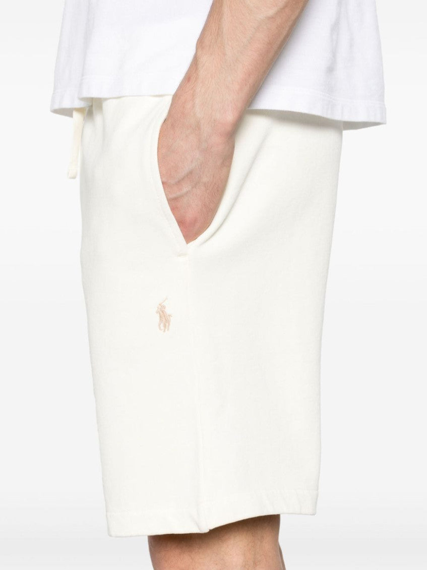 Beige Logo Shorts 4