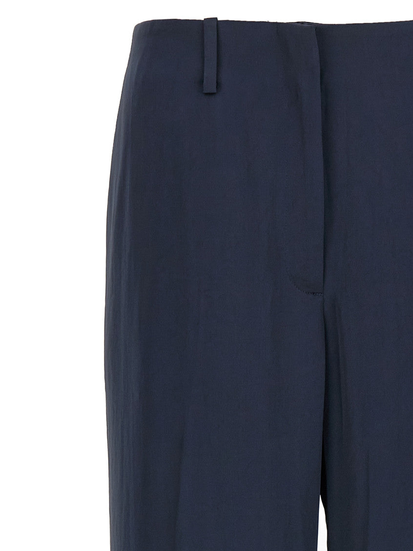 Blue Silk effect trousers 3