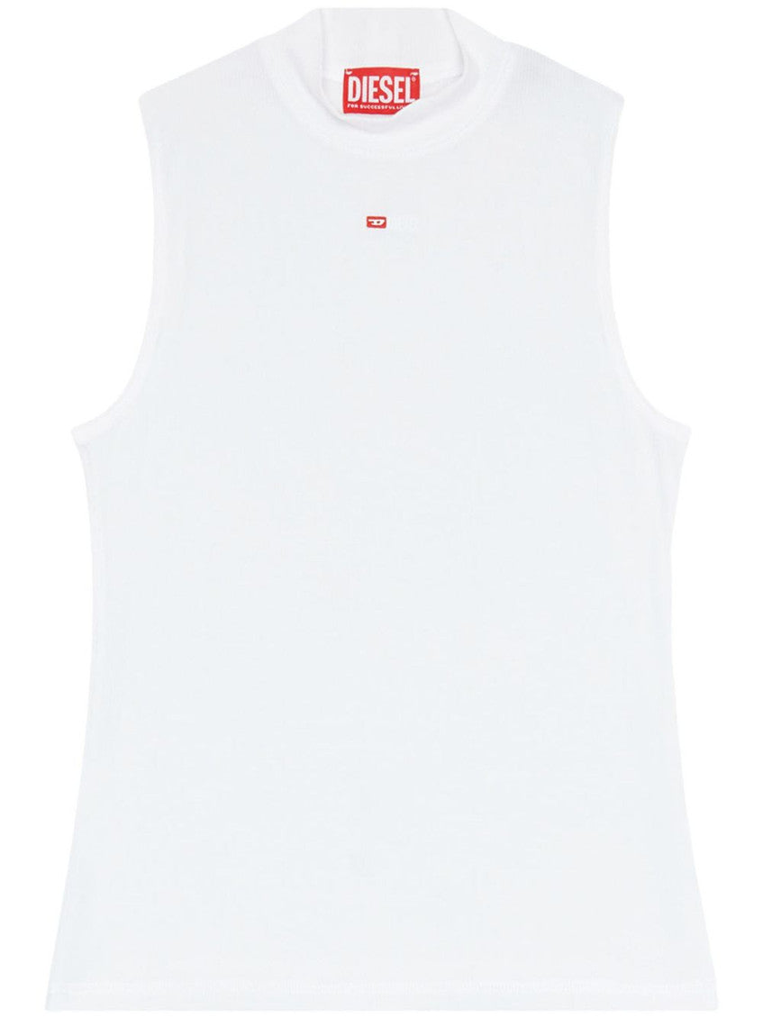 White Mock-neck Top 1