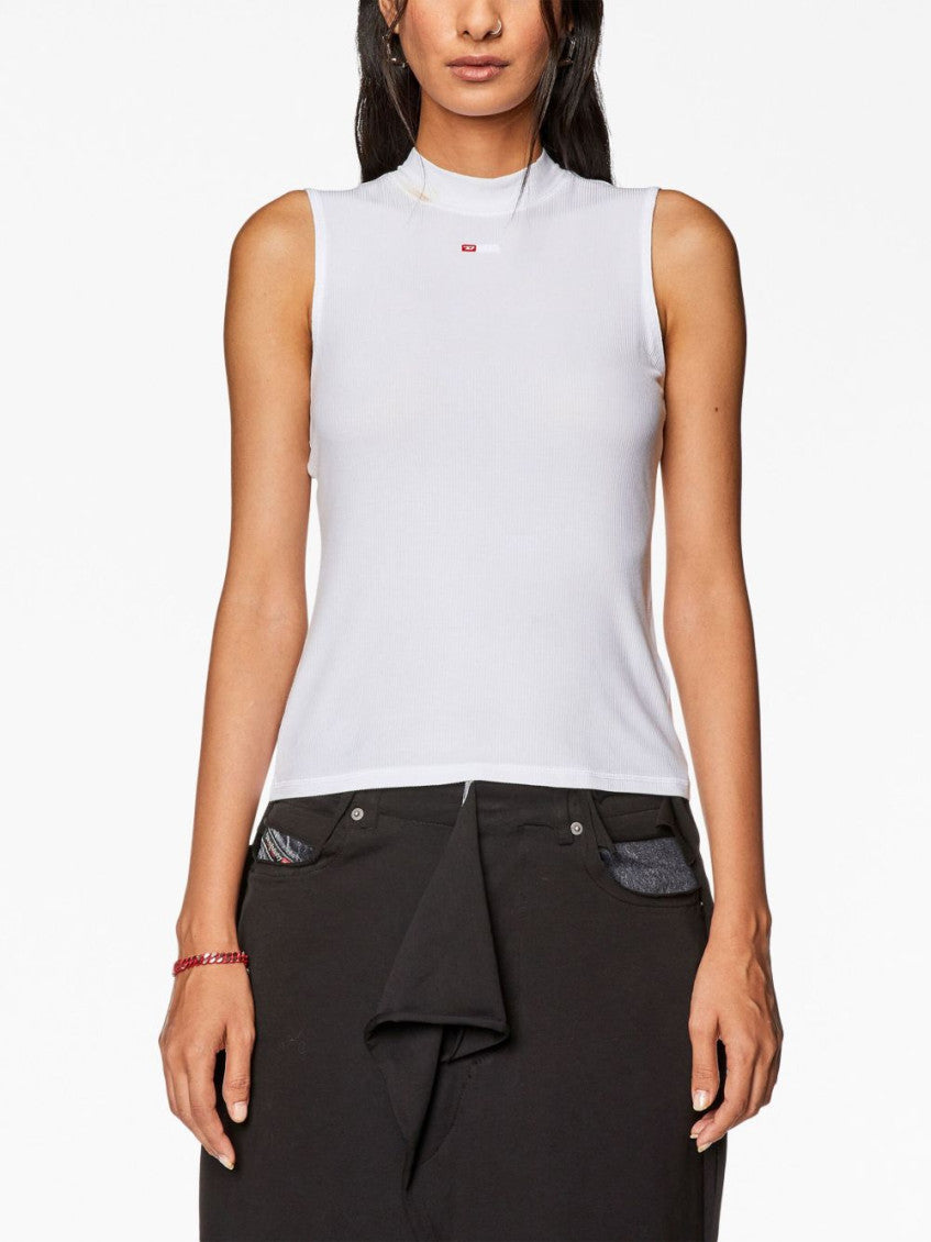 White Mock-neck Top 5