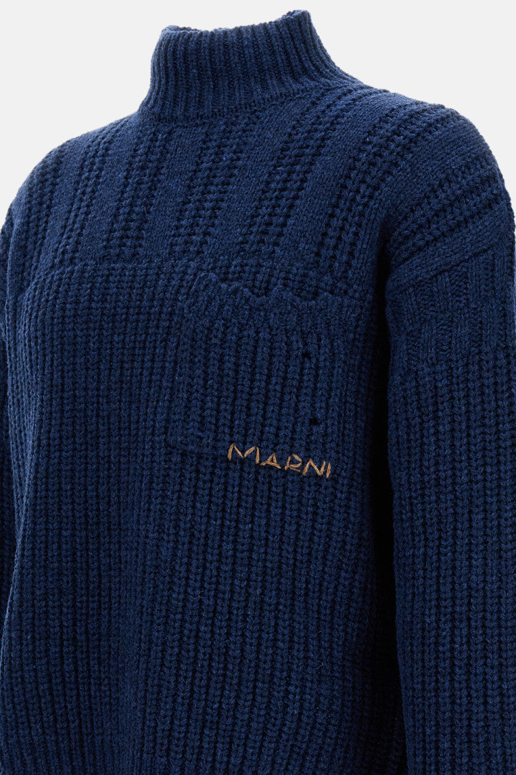 Dark Blue Wool Jumper 3