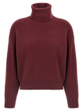 Maroon Ribbed turtleneck sweater 1