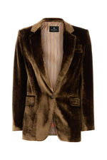 Brown velvet blazer 1