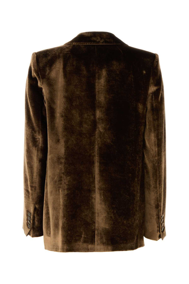 Brown velvet blazer 2