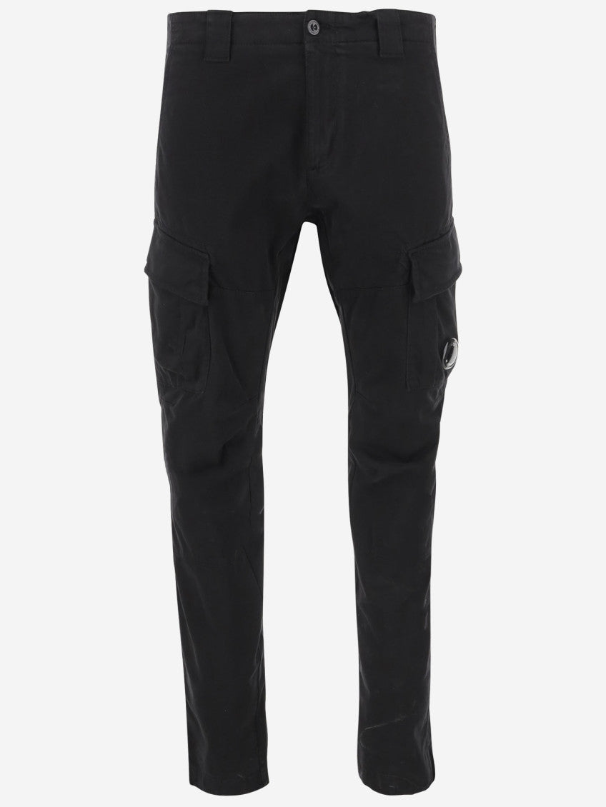 Black Narrow Leg Cargo Pants 1