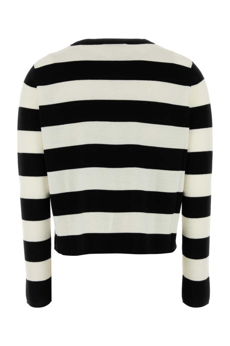BlackWhite Crewneck Logo Pullover 2