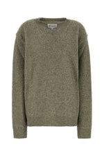Sage green wool blend sweater 1
