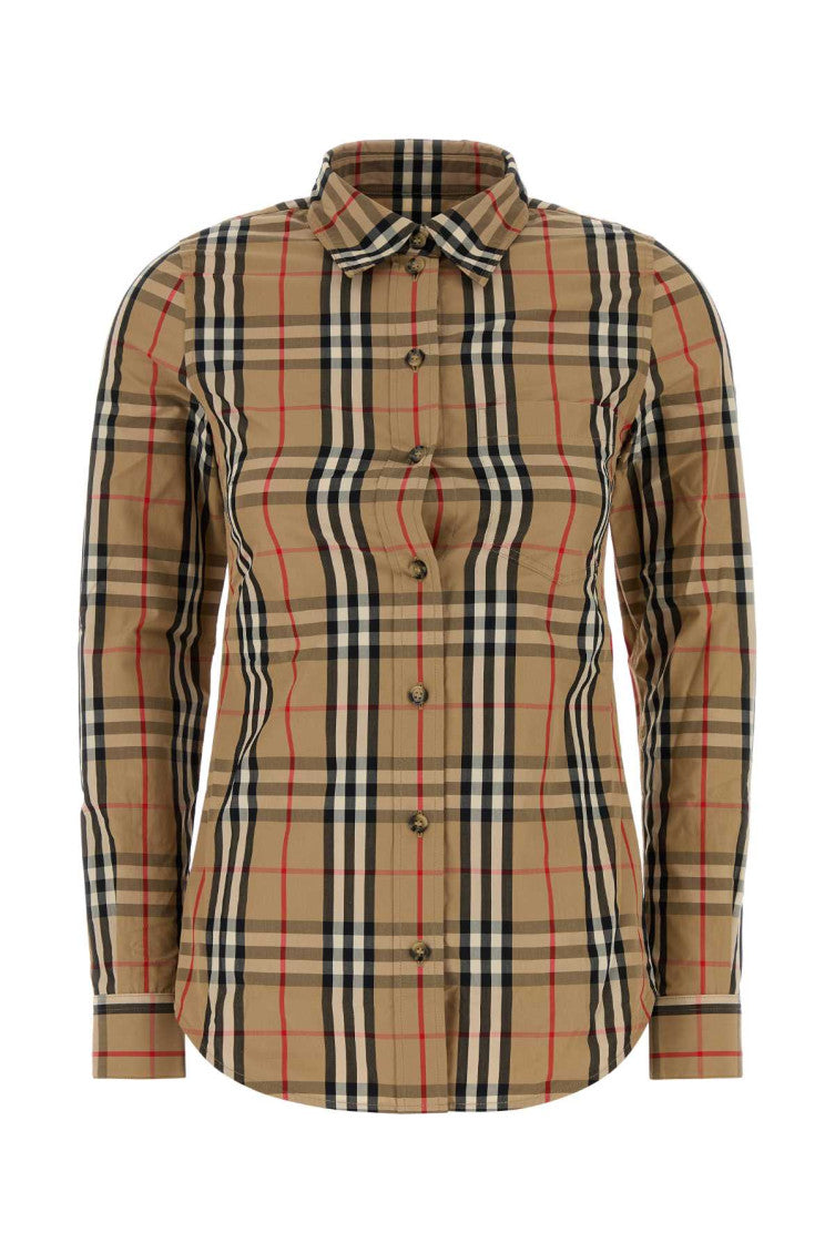 Brown Embroidered Cotton Shirt 1