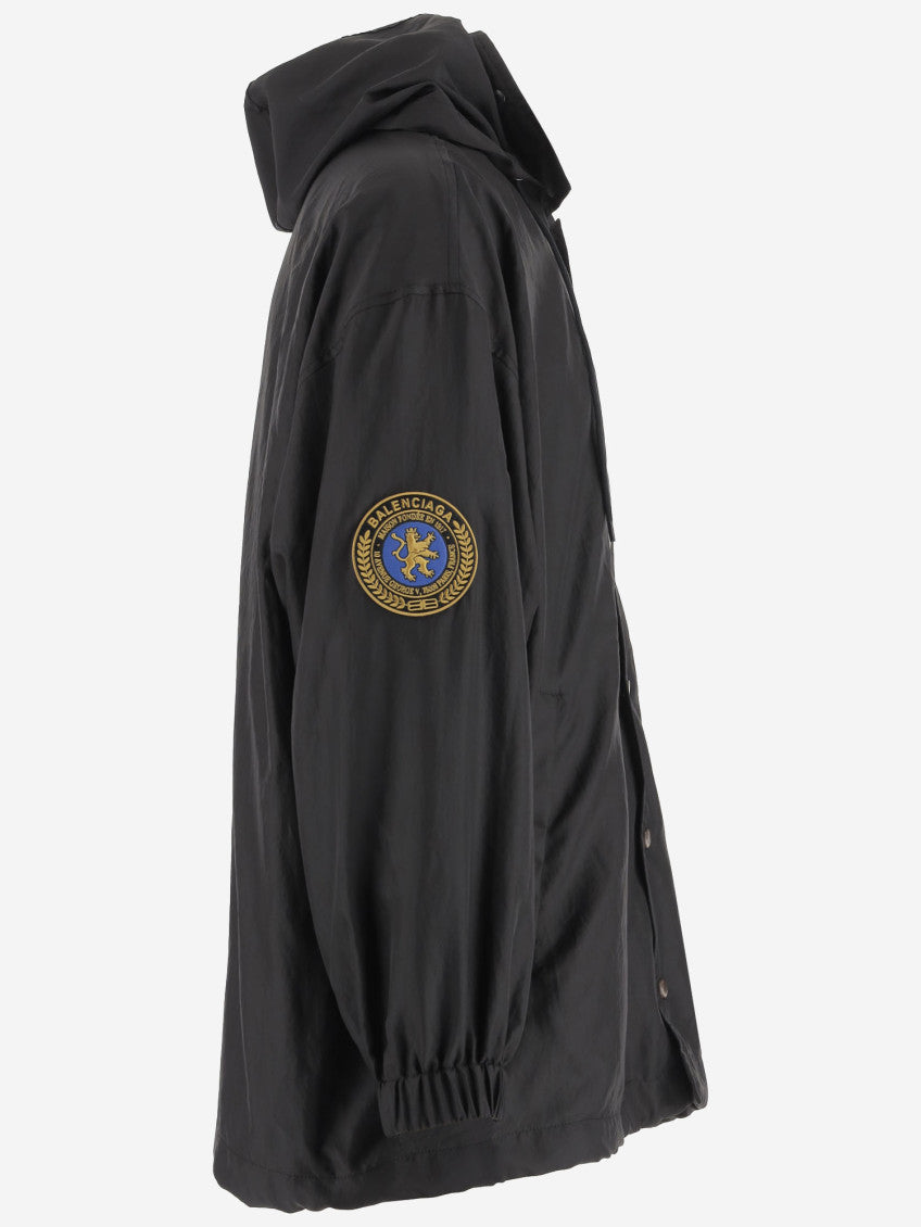 Black Nylon Jacket With Logo 2