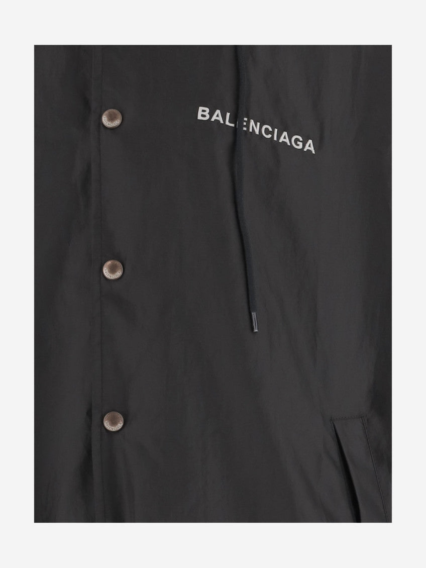Black Nylon Jacket With Logo 4