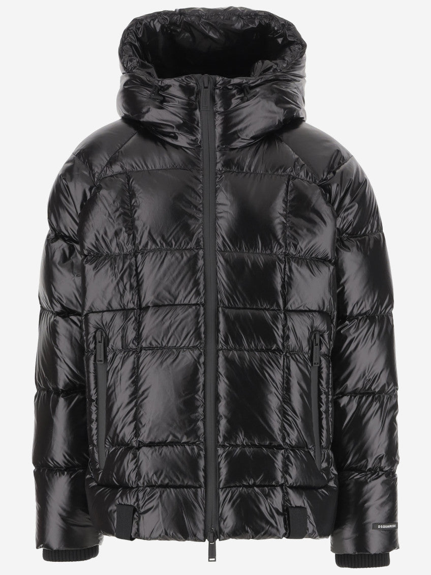 Black Puffer bomber jacket 1
