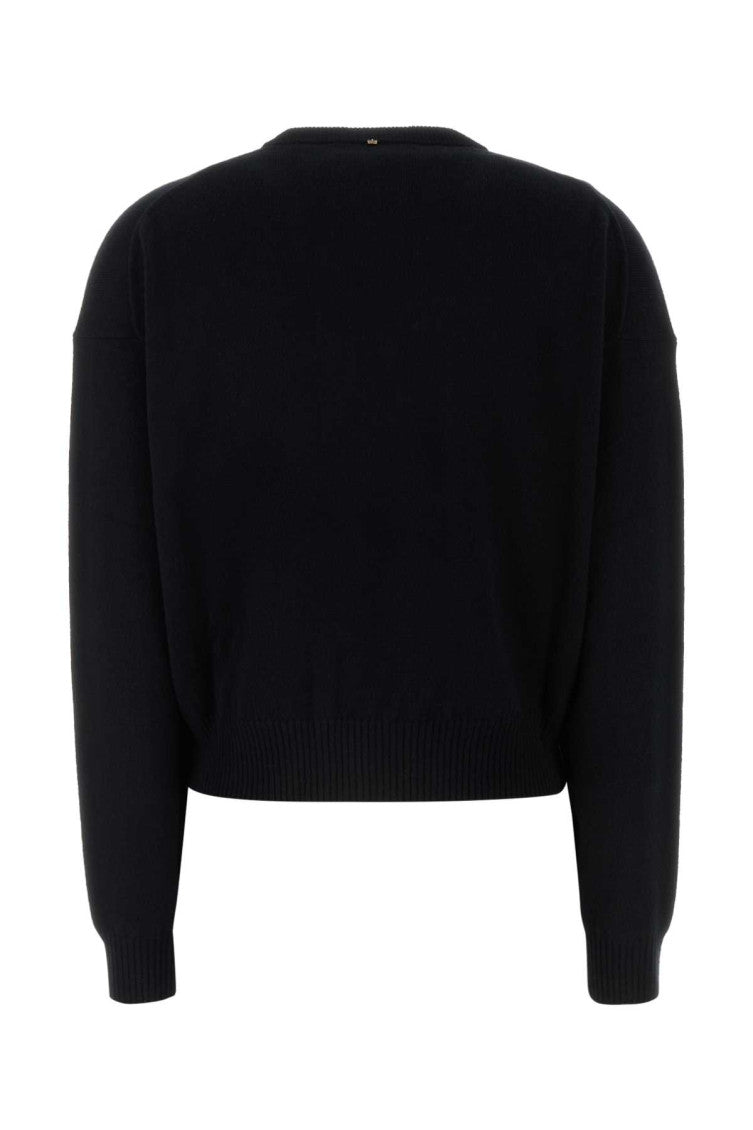 Black V-Neck Pullover 2