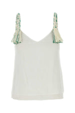 Off White Tassel Strap Camisole 1