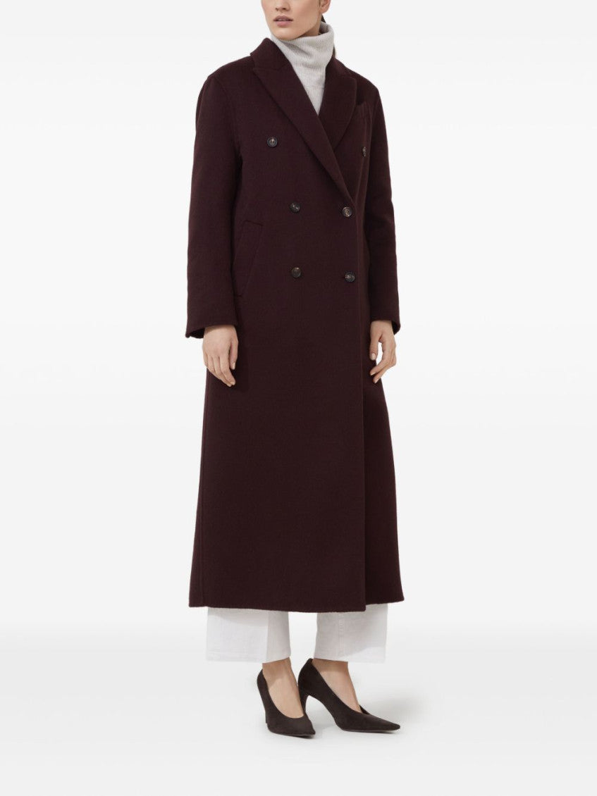 Maroon Double-Breasted Coat 4