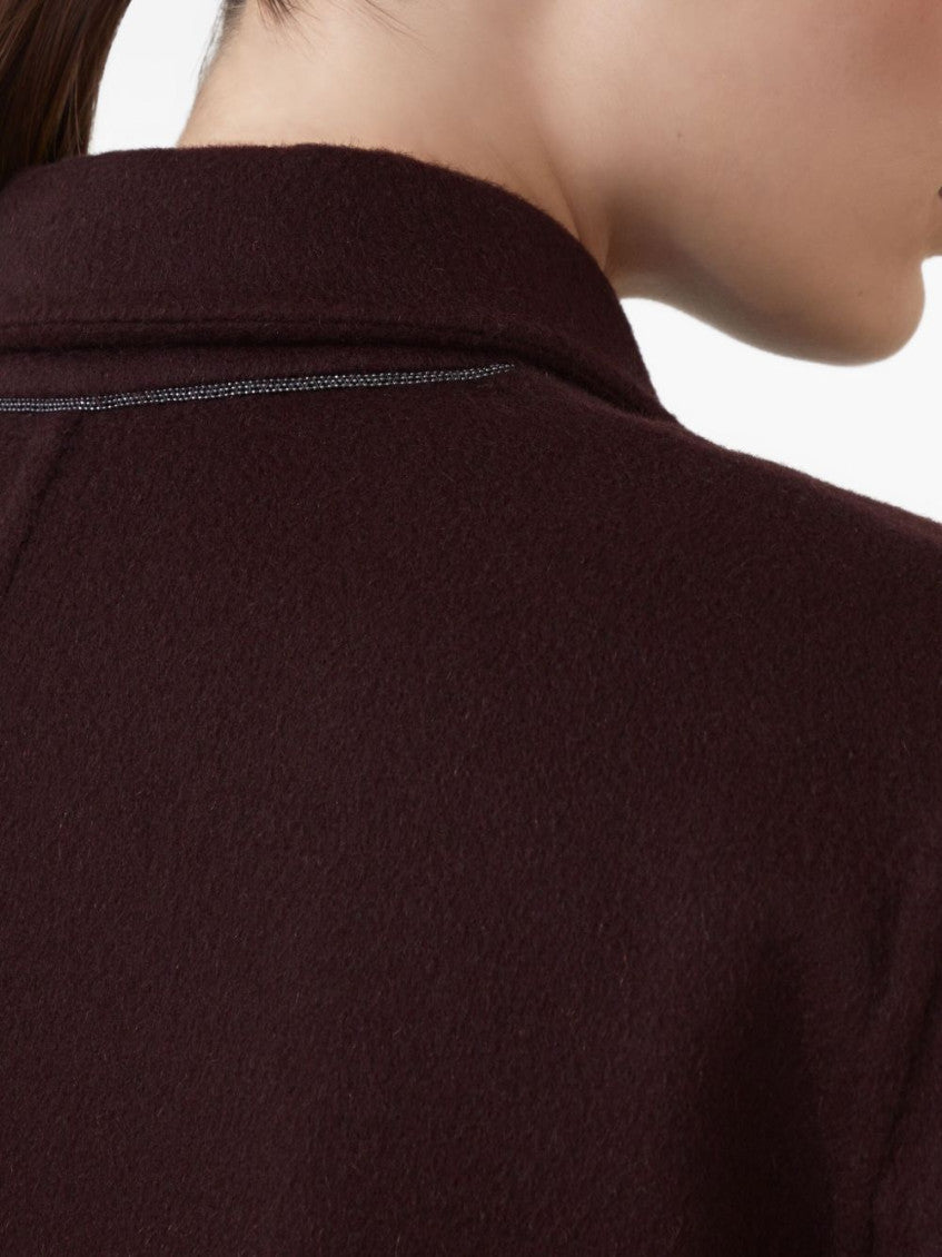 Maroon Double-Breasted Coat 5
