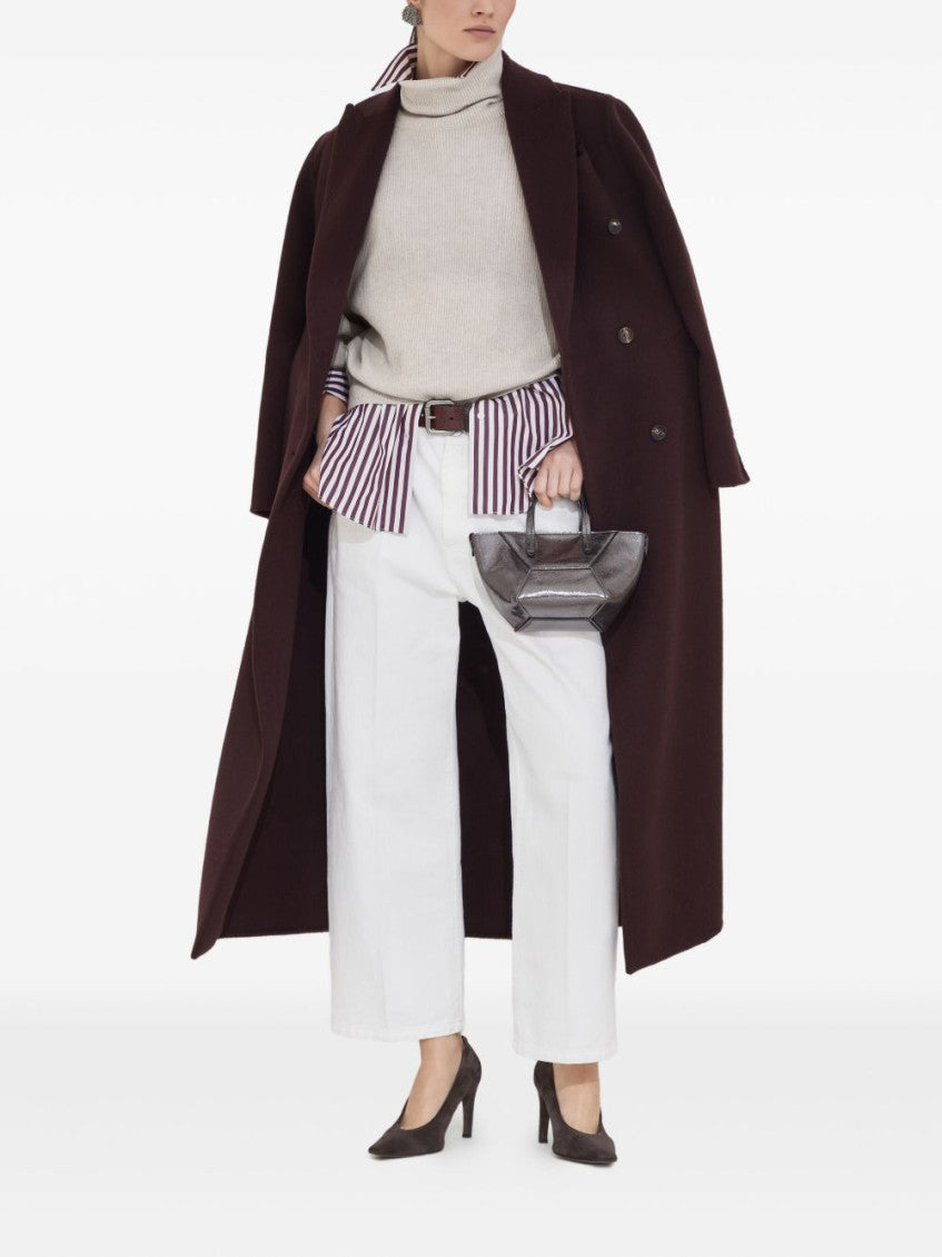 Maroon Double-Breasted Coat 6