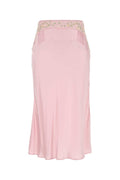 Light Pink Satin Midi Skirt 1