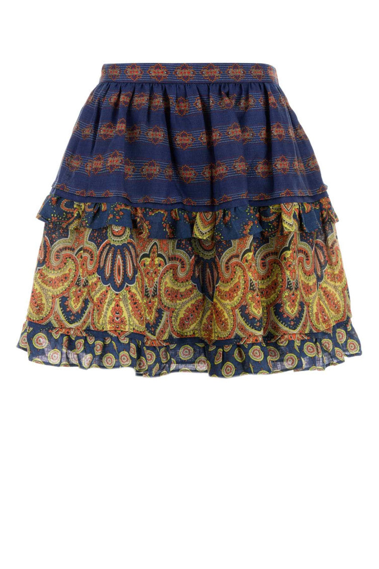 Blue Medaglioni Voyage Imaginaire Mini Skirt 1
