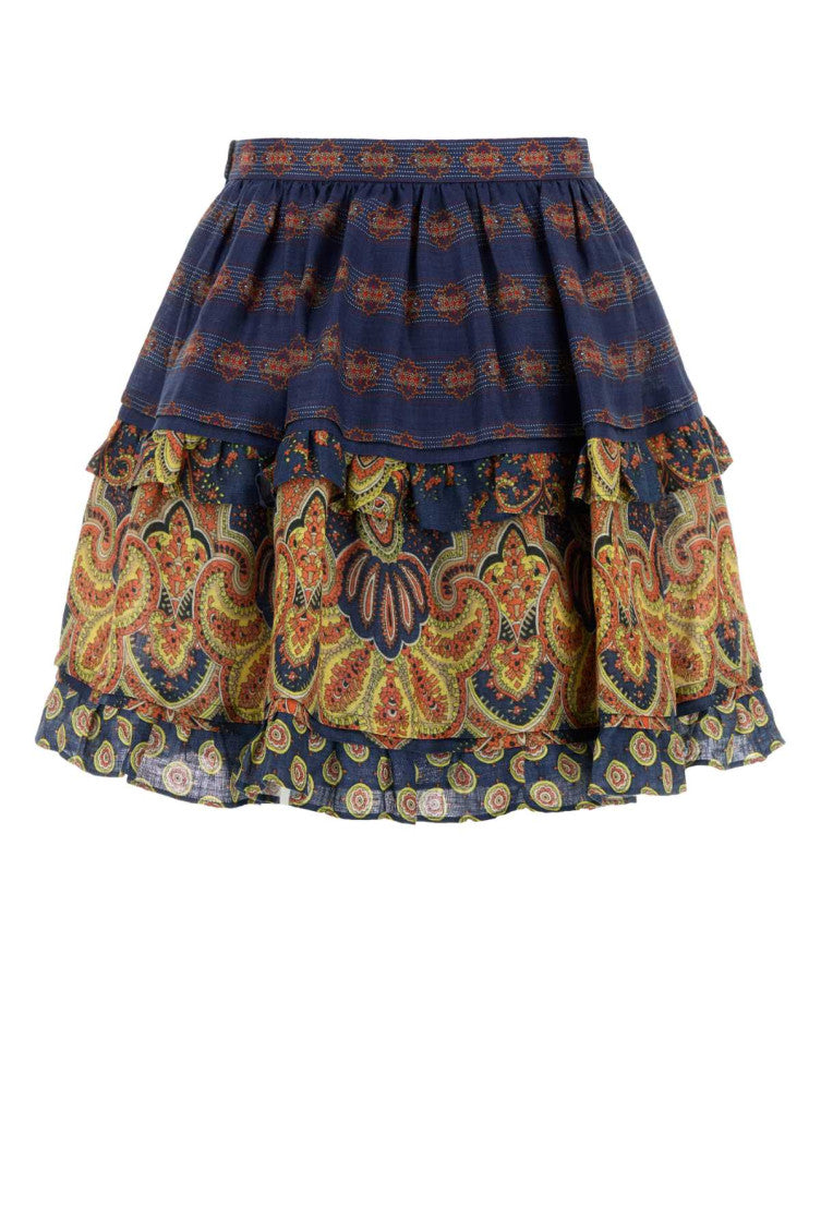 Blue Medaglioni Voyage Imaginaire Mini Skirt 2