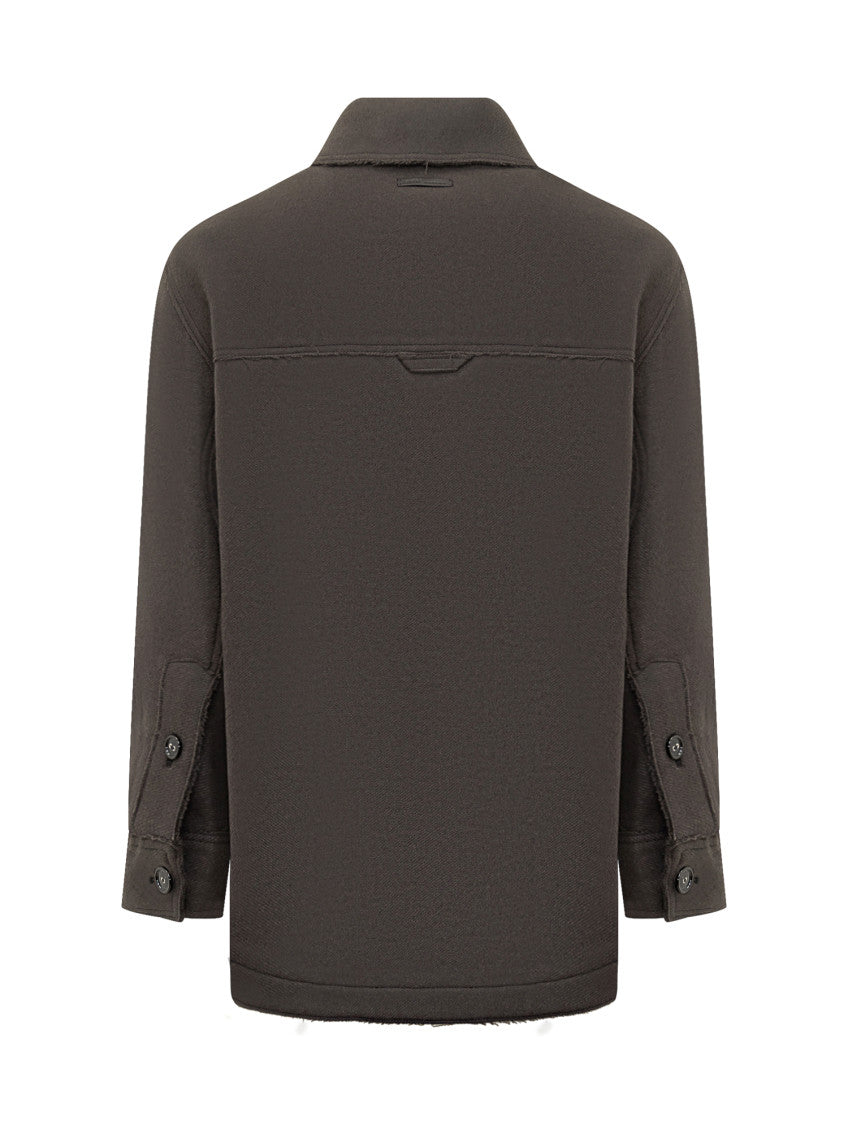 Grey Shirt Collar Jacket 2